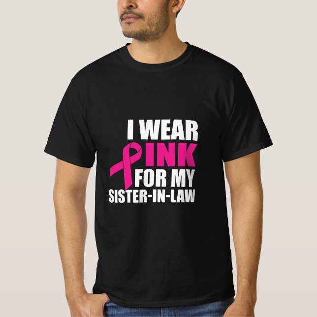 Ich trage Rosa für meine Schwester im Jura Brustkr T-Shirt (Vorderseite)