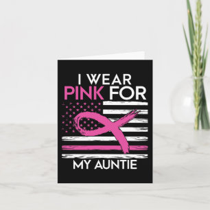 Ich trage Rosa für meine Tante Brustkrebs Awarenes Karte
