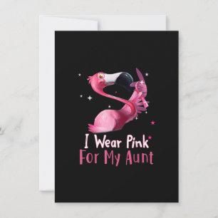 Ich trage Rosa für meine Tante Brustkrebs Bewussts Einladung