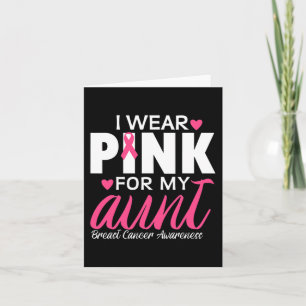 Ich trage Rosa für meine Tante Brustkrebs Bewussts Karte