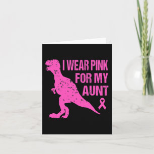 Ich trage Rosa für meine Tante Brustkrebs-Bewussts Karte