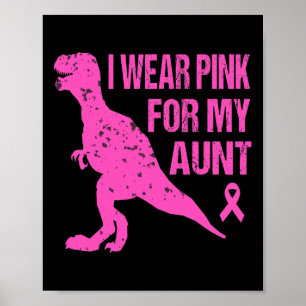 Ich trage Rosa für meine Tante Brustkrebs-Bewussts Poster