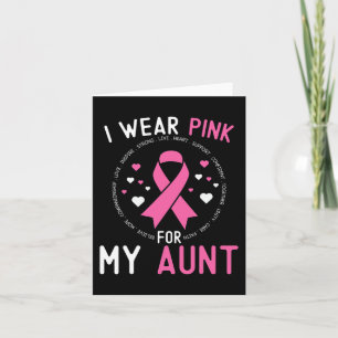 Ich trage Rosa für meine Tante Brustkrebs Support Karte