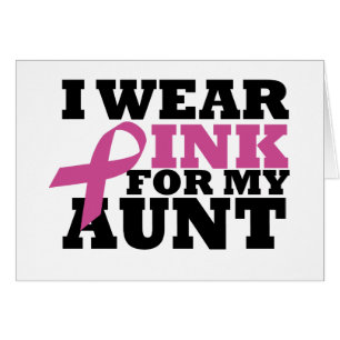 Ich trage Rosa für meine Tante Card
