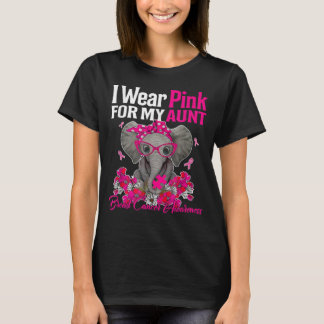 Ich trage Rosa für meine Tante Elefant Brustkrebs  T-Shirt