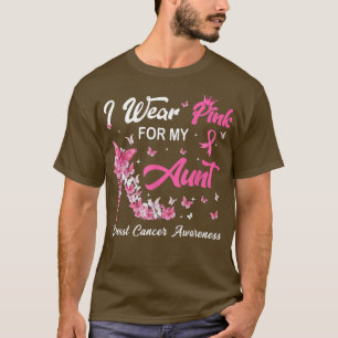 Ich trage Rosa für meine Tante Hoch-Ferse Brustkre T-Shirt