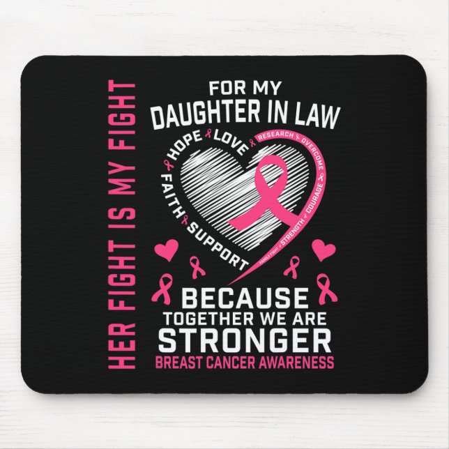 Ich trage Rosa für meine Tochter im gesetzlichen B Mousepad (Vorne)