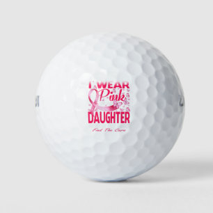Ich trage Rosa für meinen Brustkrebs als Tochter Golfball