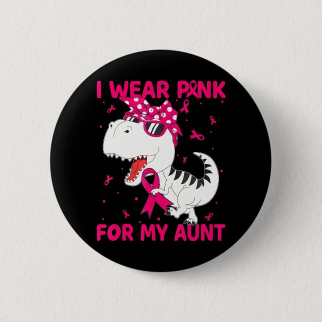 Ich trage Rosa für meinen Brustkrebskrieger meiner Button (Vorderseite)