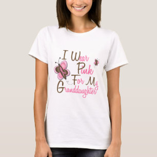 Ich trage Rosa für meinen Enkelin 22 BRUSTKREBS T-Shirt