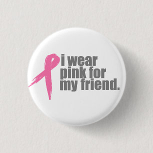 Ich trage Rosa für meinen Freund Button
