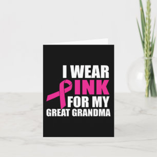 Ich trage Rosa für meinen großen Oma-Brustkrebs Karte