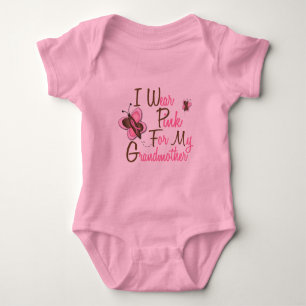 Ich trage Rosa für meinen Großmutter 22 BRUSTKRE Baby Strampler