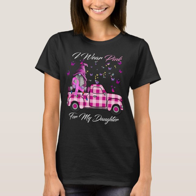 Ich trage Rosa für meinen kleinen Brustkrebs T-Shirt (Vorderseite)
