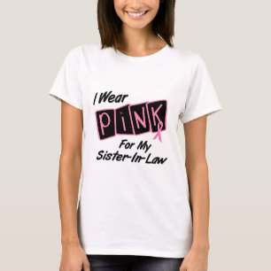 Ich trage Rosa für meinen Schwägerin 8 BRUSTKREB T-Shirt