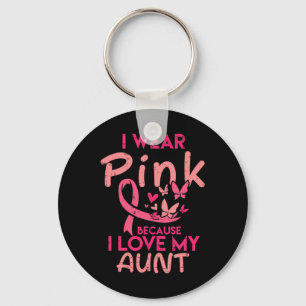 Ich trage Rosa I Liebe meine Tante Brustkrebs Bewu Schlüsselanhänger