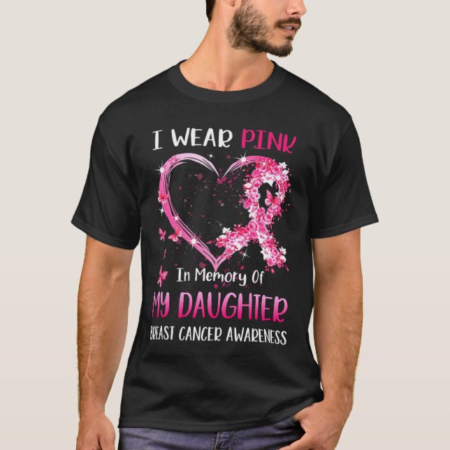 Ich trage Rosa im Gedächtnis an den Brustkrebs mei T-Shirt (Vorderseite)