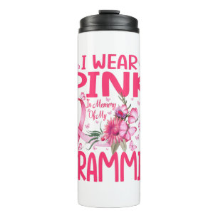 Ich trage Rosa im Gedächtnis an meinen Brustkrebs Thermosbecher