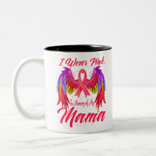 Ich trage Rosa im Gedächtnis an meinen Mammakarzin Zweifarbige Tasse