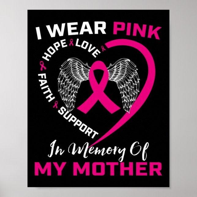Ich trage Rosa im Gedächtnis meiner Mama Mutterkuc Poster (Vorne)
