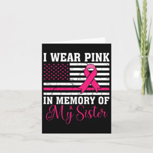 Ich trage Rosa im Gedächtnis meiner Schwester Usa Karte