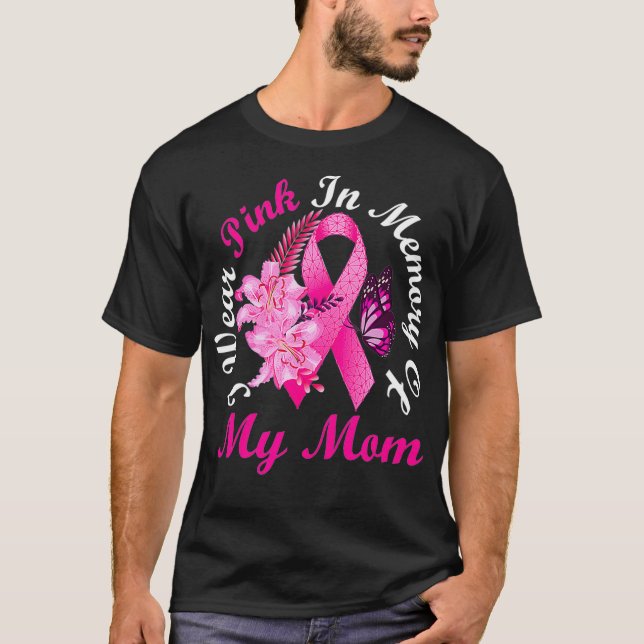 Ich trage Rosa im Gedenken an den Brustkrebs meine T-Shirt (Vorderseite)