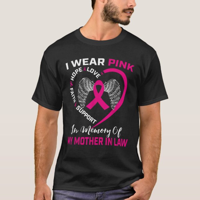 Ich trage Rosa im Gedenken an meine Mutter in Mama T-Shirt (Vorderseite)