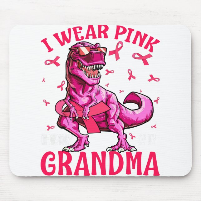 Ich trage Rosa im Gedenken an meinen Oma-Brustkreb Mousepad (Vorne)
