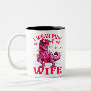 Ich trage Rosa in Erinnerung an den Brustkrebs mei Zweifarbige Tasse