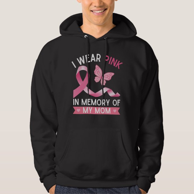 Ich trage Rosa in Erinnerung an meine Mama Hoodie (Vorderseite)