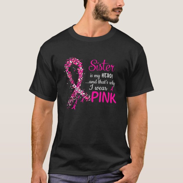 Ich trage rosa T-Shirt für meine Schwester Ribbon  (Vorderseite)