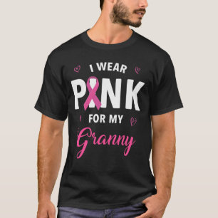 Ich trage Rosa wegen meiner großen Brustkrebserkra T-Shirt