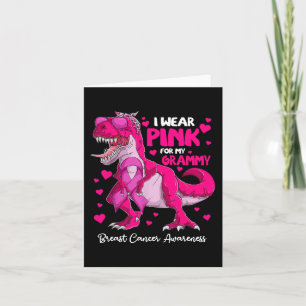 Ich trage Rosa wegen meines grauen Brustkrebs Karte