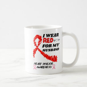 Ich trage Rot für das Bewusstsein für Herzkrankhei Kaffeetasse