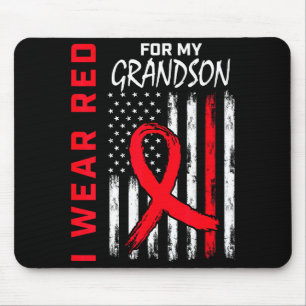Ich trage Rot für das Bewusstsein für Herzkrankhei Mousepad