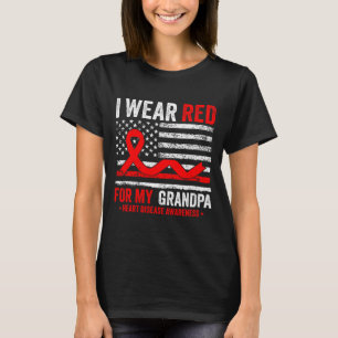 Ich trage Rot für das Bewusstsein für Herzkrankhei T-Shirt