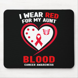 Ich trage Rot für das Blutkrebsbewusstsein meiner Mousepad