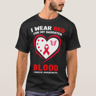Ich trage Rot für das Blutkrebsbewusstsein meiner T-Shirt