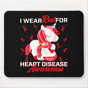 Ich trage Rot für das Herz-Kreislauf-Erkrankungen- Mousepad