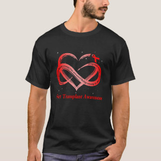 Ich trage Rot für den Warrior der Herztransplantat T-Shirt