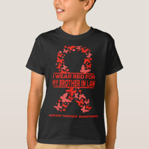 Ich trage Rot für die Herzkrankheit meines Schwage T-Shirt