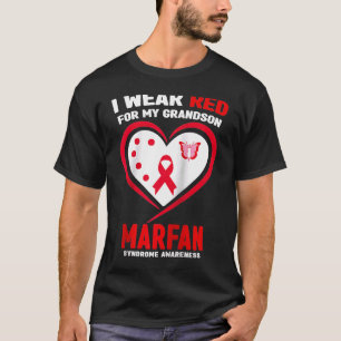 Ich trage Rot für mein Grandson-Marfan-Syndrom Awa T-Shirt