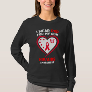 Ich trage Rot für mein Kind HIVAIDS-Bewusstsein T-Shirt