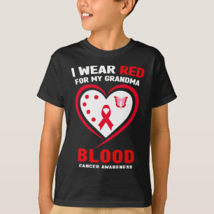 Ich trage Rot für mein Oma-Blutkrebs-Bewusstsein T-Shirt
