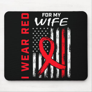 Ich trage Rot für meine Frau Herzkrankheit-Bewusst Mousepad