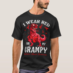 Ich trage Rot für meine GRAMPY Substanz Missbrauch T-Shirt
