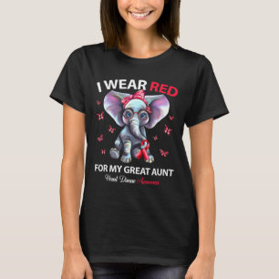 Ich trage Rot für meine große Tante Herzerkrankung T-Shirt