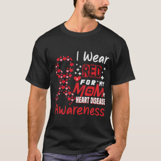 Ich trage Rot für meine Mama Februar Herz-Krankhei T-Shirt