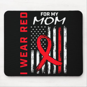 Ich trage Rot für meine Mutter Herzkrankheit Aware Mousepad