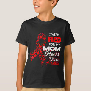 Ich trage Rot für meine Mutter Herzkrankheit-Bewus T-Shirt